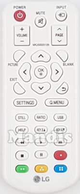 Télécommande d'origine LG MKJ50025128 Télécommande d'origine LG MKJ50025128