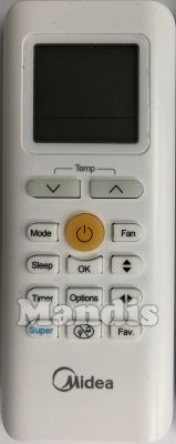 T&eacute;l&eacute;commande d'origine MIDEA RG70ABGEF