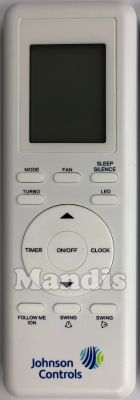 T&eacute;l&eacute;commande d'origine JOHNSON CONTROLS RG94A-BGEF