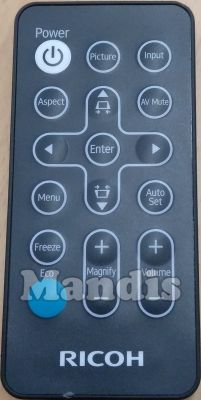 T&eacute;l&eacute;commande d'origine RICOH IR28012 (PJS2340)