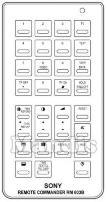 Télécommande d'origine SONY RM-603 B (A1009042A) Télécommande d'origine SONY RM-603 B (A1009042A)