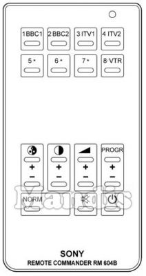 Télécommande d'origine SONY RM 604 B (A1009009A) Télécommande d'origine SONY RM 604 B (A1009009A)