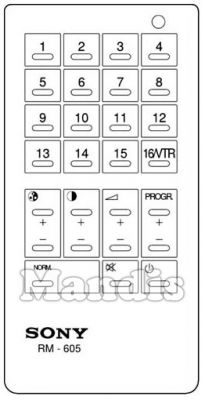 Télécommande d'origine SONY RM 605 (A1009022A) Télécommande d'origine SONY RM 605 (A1009022A)