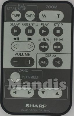 Télécommande d'origine SHARP GA149WJ (RRMCGA149WJSA)