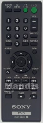 Télécommande d'origine SONY RMT-D187A (148700511) Télécommande d'origine SONY RMT-D187A (148700511)