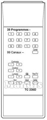 T&eacute;l&eacute;commande d'origine TELEVISO TC230D