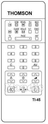 Télécommande d'origine THOMSON TI 45 (925TX0789) Télécommande d'origine THOMSON TI 45 (925TX0789)