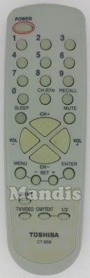 Télécommande d'origine TOSHIBA CT-859 Télécommande d'origine TOSHIBA CT-859