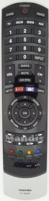 Télécommande d'origine TOSHIBA CT90366 Télécommande d'origine TOSHIBA CT90366