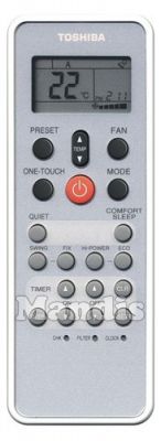 T&eacute;l&eacute;commande d'origine TOSHIBA RAS107SKVE3