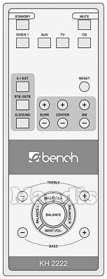 T&eacute;l&eacute;commande d'origine EBENCH KH 2222