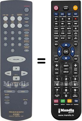 Télécommande équivalente RC2020CR