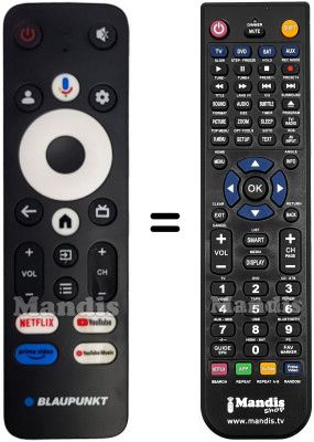 T&eacute;l&eacute;commande &eacute;quivalente Blaupunkt 32WGC5520S