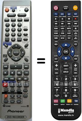 Télécommande équivalente VXX2934