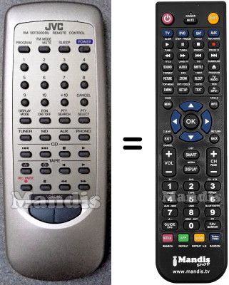 T&eacute;l&eacute;commande &eacute;quivalente JVC RM-SEF3000RU
