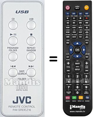 Télécommande équivalente JVC RM-SRDEZ16