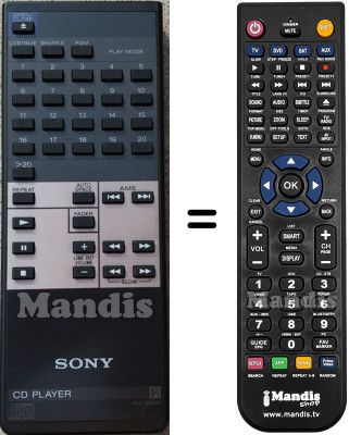 Télécommande équivalente Sony RM-D690 Télécommande équivalente Sony RM-D690
