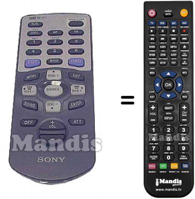 Télécommande équivalente RMX111 Télécommande équivalente RMX111