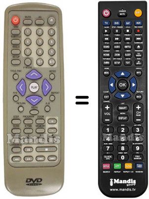 T&eacute;l&eacute;commande &eacute;quivalente Daewoo REMCON564