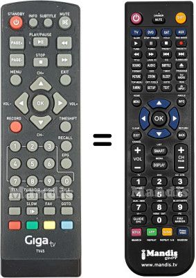 T&eacute;l&eacute;commande &eacute;quivalente TV45
