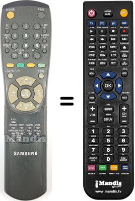 T&eacute;l&eacute;commande &eacute;quivalente Samsung CW 28C7VH