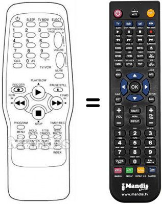 T&eacute;l&eacute;commande &eacute;quivalente Roadstar TLV 1081 XT