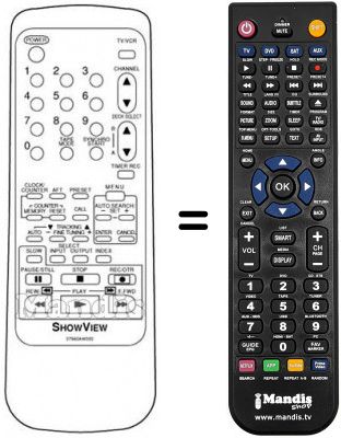 T&eacute;l&eacute;commande &eacute;quivalente Sinudyne SV 9222