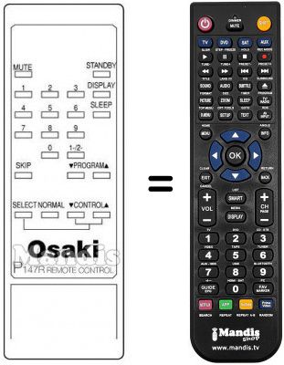 T&eacute;l&eacute;commande &eacute;quivalente P147R