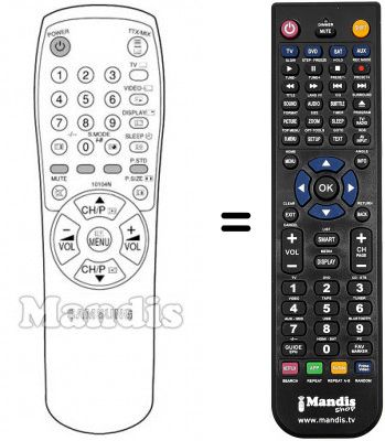 Télécommande équivalente 10104 N Télécommande équivalente 10104 N