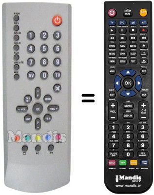 Télécommande équivalente Daewoo DLP 15B1 MW