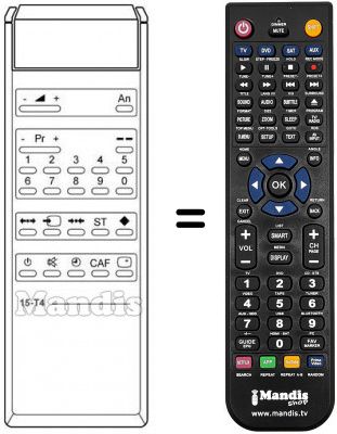 Télécommande équivalente Cge 15 T4