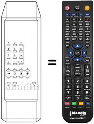 T&eacute;l&eacute;commande &eacute;quivalente 20 PROG
