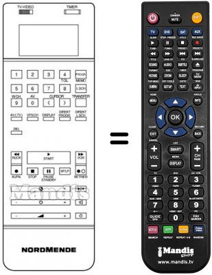 Télécommande équivalente V 2405 Télécommande équivalente V 2405