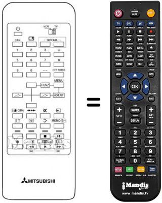 Télécommande équivalente 290P-014A5 Télécommande équivalente 290P-014A5