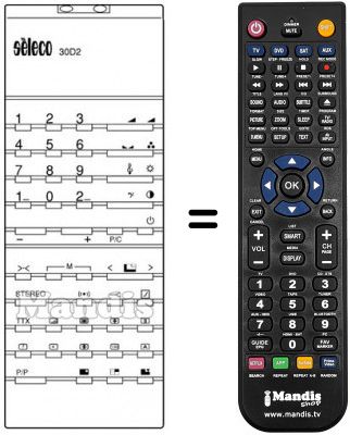 T&eacute;l&eacute;commande &eacute;quivalente 30 D2