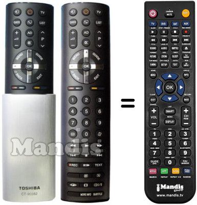 T&eacute;l&eacute;commande &eacute;quivalente Toshiba 32 UL 863