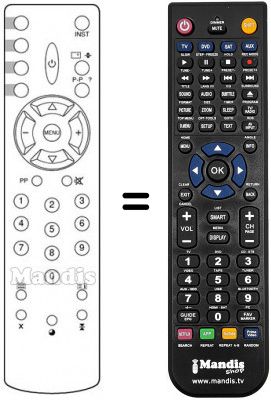 T&eacute;l&eacute;commande &eacute;quivalente Sinudyne JAZZ TLV 21310