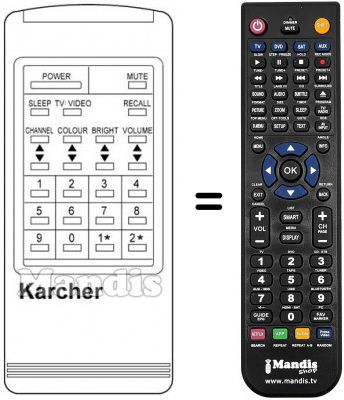 Télécommande équivalente 4014