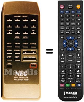 T&eacute;l&eacute;commande &eacute;quivalente 4000 / 4012