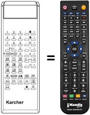 Télécommande équivalente 4328