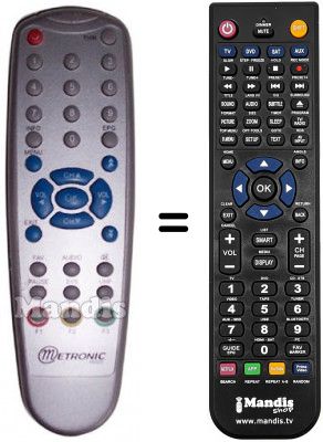 T&eacute;l&eacute;commande &eacute;quivalente Metronic 441325