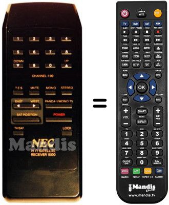 T&eacute;l&eacute;commande &eacute;quivalente 5000 / 5022 / RD-318 E