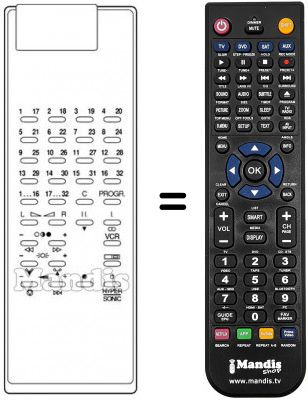 Télécommande équivalente 5652 08 58