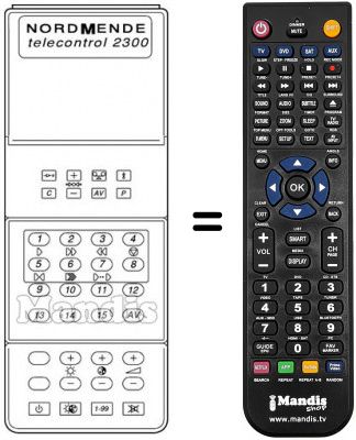 Télécommande équivalente 583.437 Télécommande équivalente 583.437