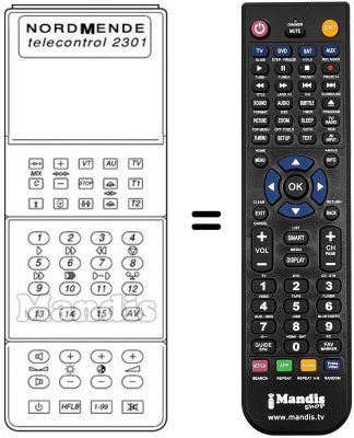 Télécommande équivalente 583.449 Télécommande équivalente 583.449