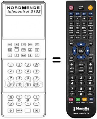 Télécommande équivalente 583.501 Télécommande équivalente 583.501