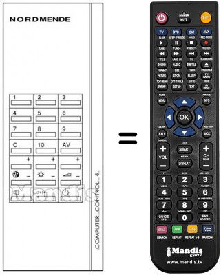 Télécommande équivalente COMPUTER CONTROL 4 Télécommande équivalente COMPUTER CONTROL 4