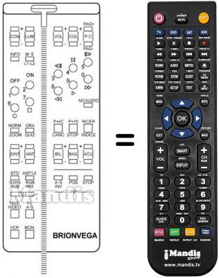 Télécommande équivalente 660.01.0222