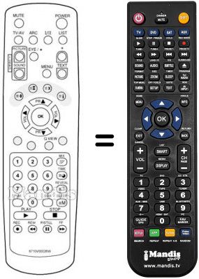 Télécommande équivalente 6710V00026W