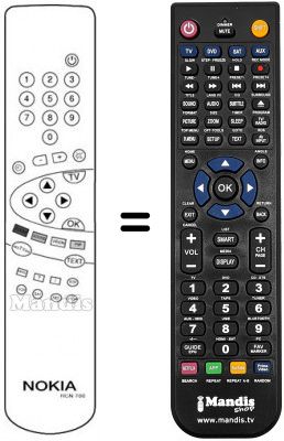 Télécommande équivalente Ingelen 72 F 7 T Télécommande équivalente Ingelen 72 F 7 T